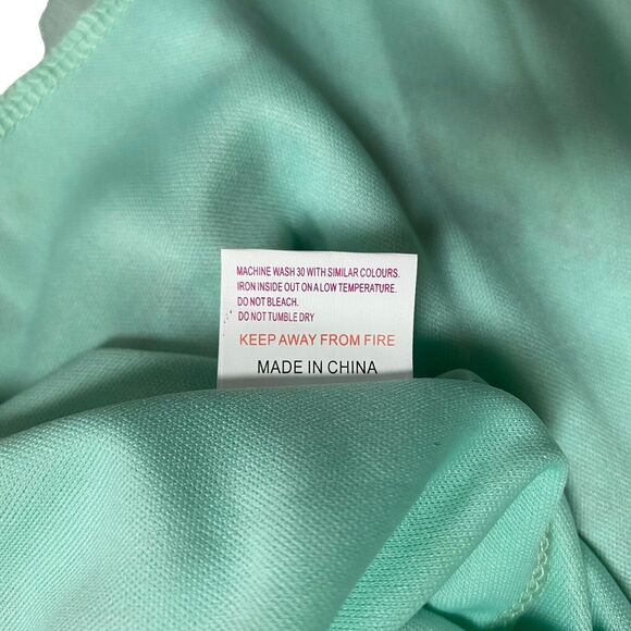 Womens Poppy Lux Dress Size 6 Fit And Flare Mint Green Floral - Picture 8 of 8